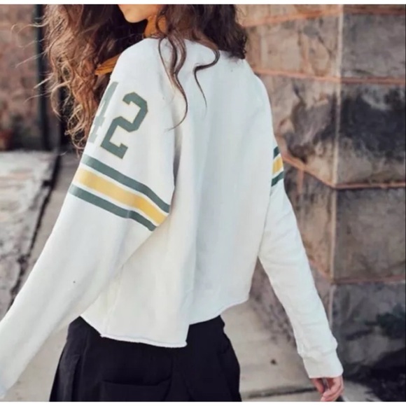 NWOT Free People Retro Brand Pullover Sweatshirt - Picture 3 of 11